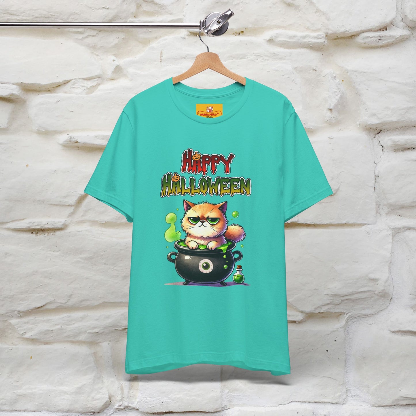 "Angry Cat Happy Halloween" Cat  T-shirt |Nunu&Miao Studio - Nunu&Miao Studio