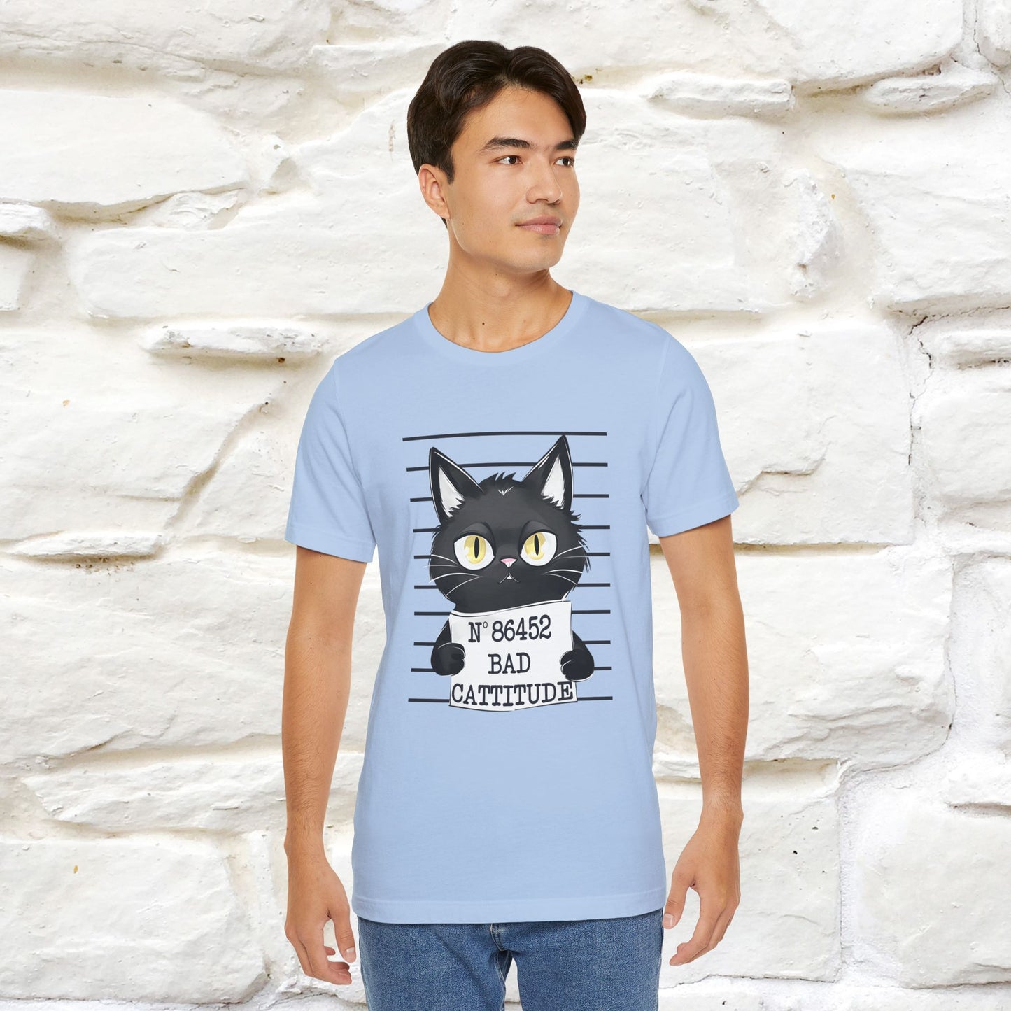 "Bad Cattitude" T-Shirt for Men & Women | 100% Cotton* - Nunu&Miao Studio