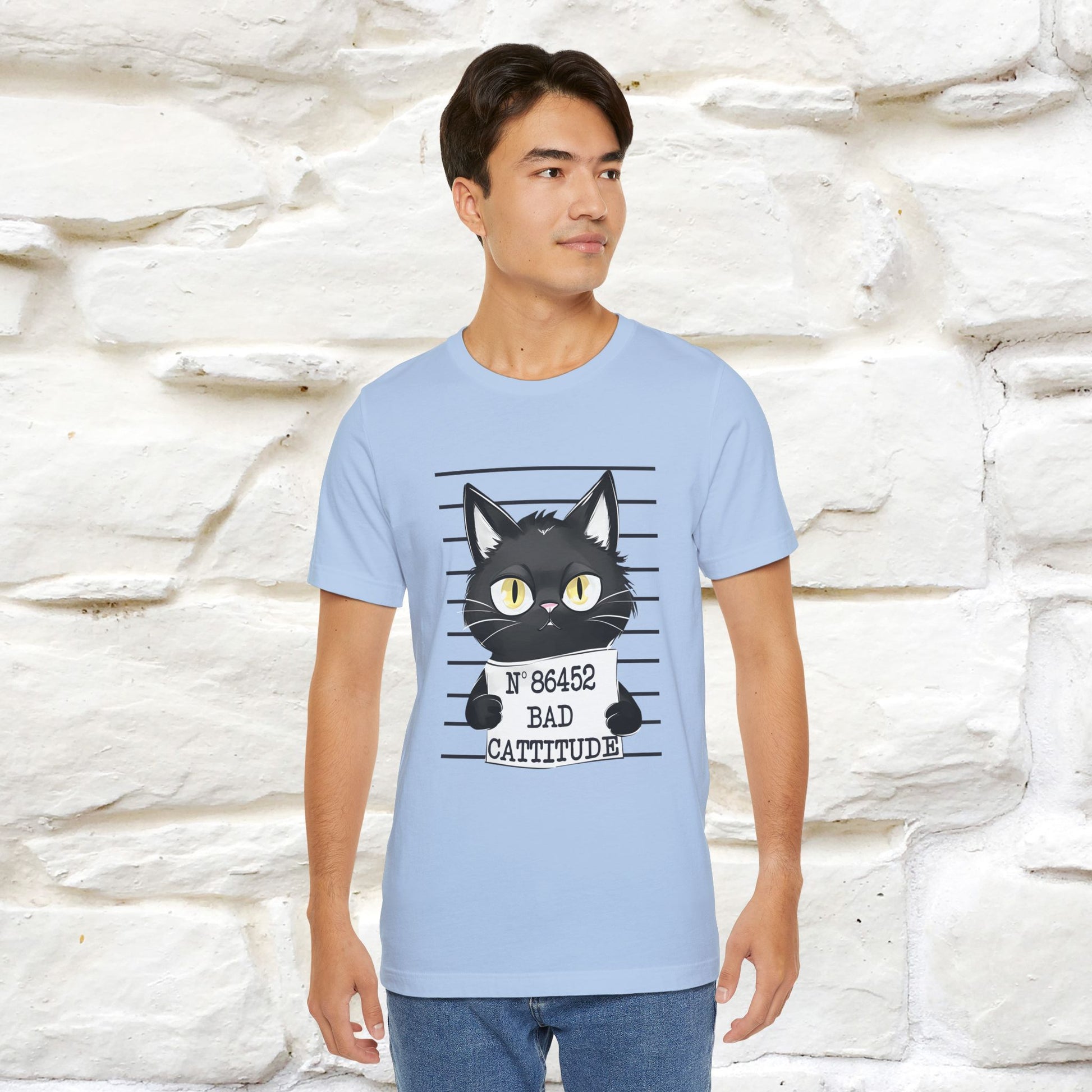 "Bad Cattitude" T-Shirt for Men & Women | 100% Cotton* - Nunu&Miao Studio