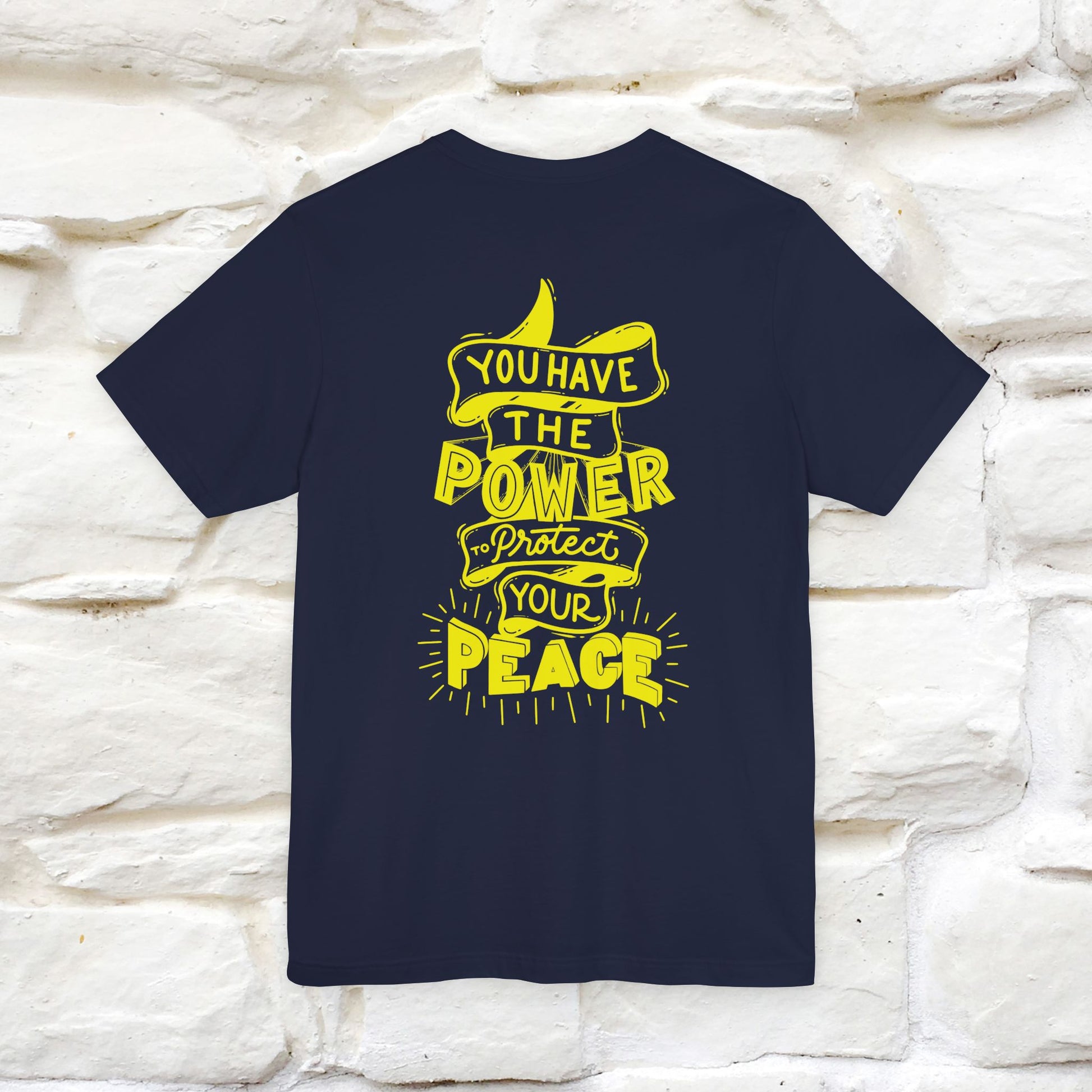 "You Have the Power to Protect Your Peace" Cat T-Shirt| Front & Back Design | Nunu&Miao Studio - Nunu&Miao Studio