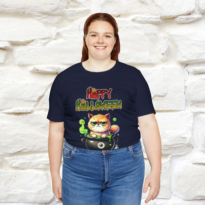 "Angry Cat Happy Halloween" Cat  T-shirt |Nunu&Miao Studio - Nunu&Miao Studio