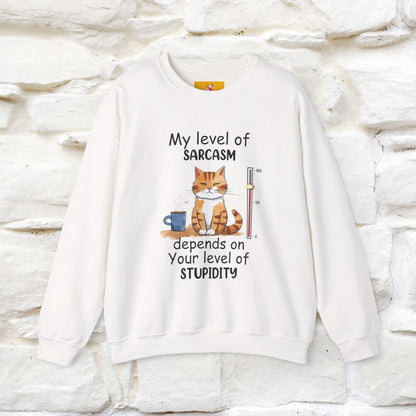 "My Level Of Sarcasm...'' |Cat Sweatshirt | Nunu&Miao Studio