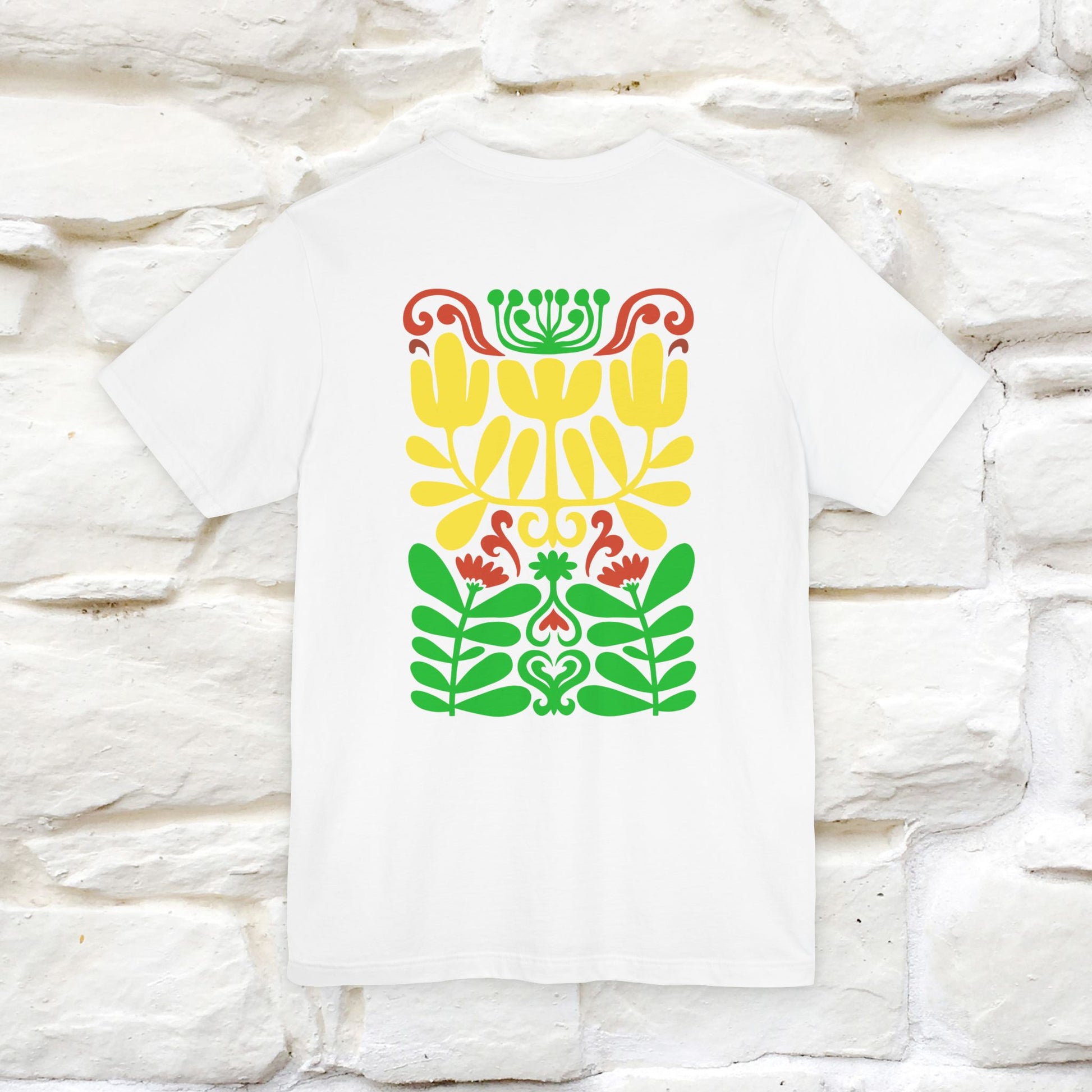 ''Floral Abstract'' Cat T-Shirt Front and Back Design | Nunu&Miao Studio - Nunu&Miao Studio