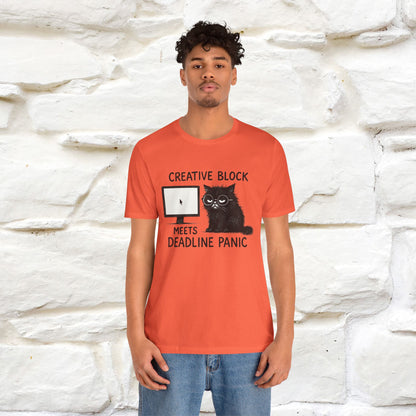 "Creative Block Meets Deadline..." |Cat T-Shirt | Nunu&Miao Studio - Nunu&Miao Studio
