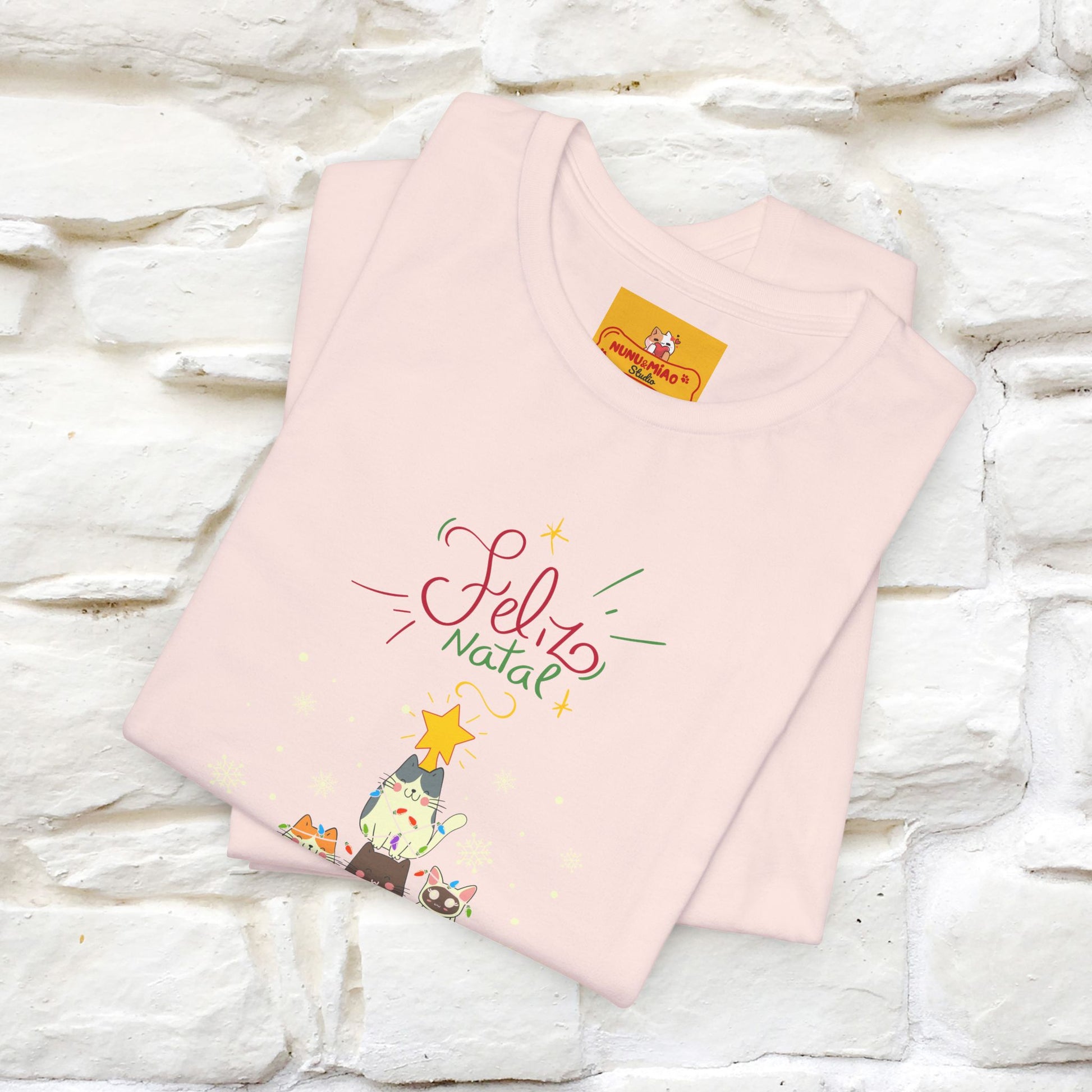"Feliz Natal" Cat T-shirt|Nunu&Miao Studio - Nunu&Miao Studio