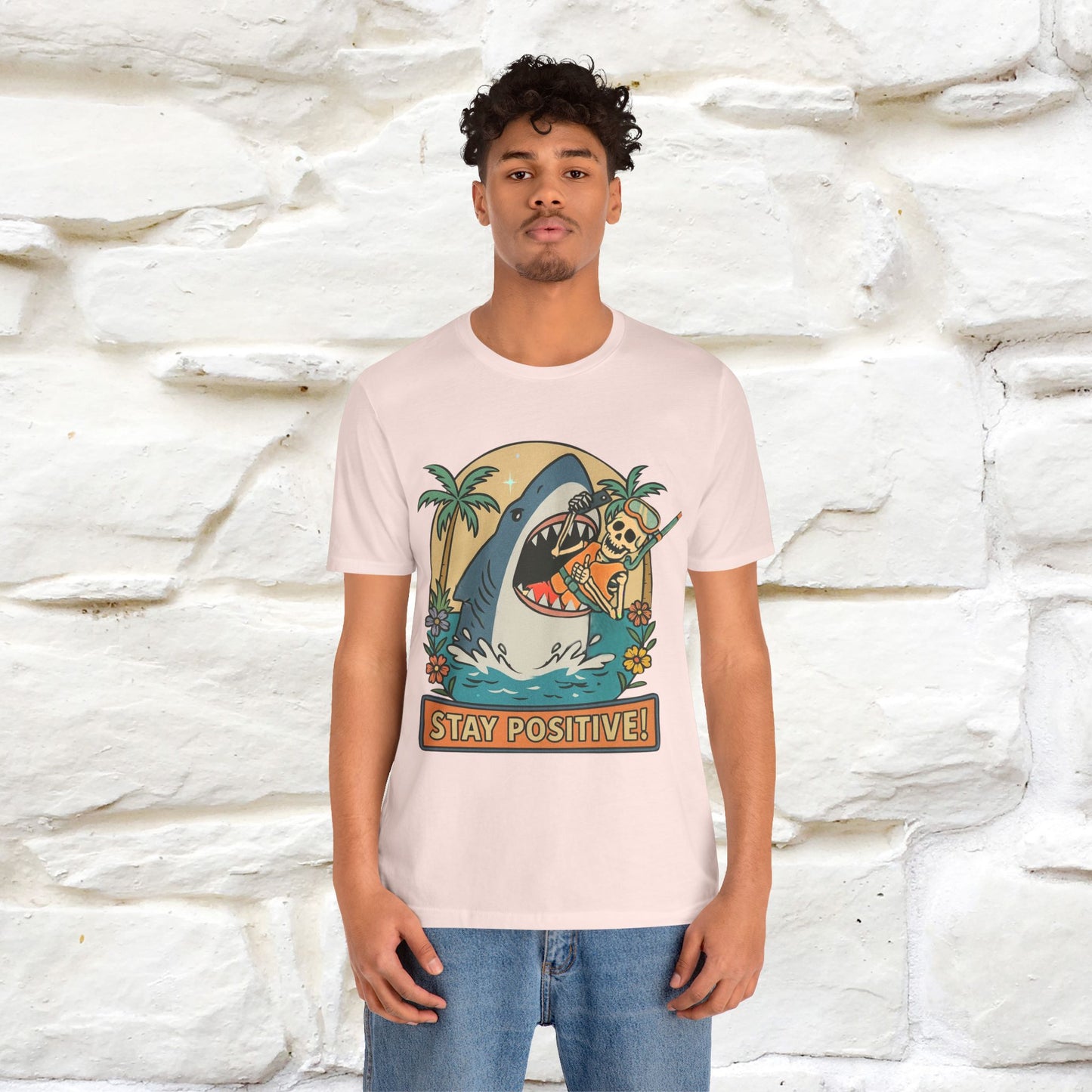 "Stay Positive" Funny T-shirt |Nunu&Miao Studio - Nunu&Miao Studio