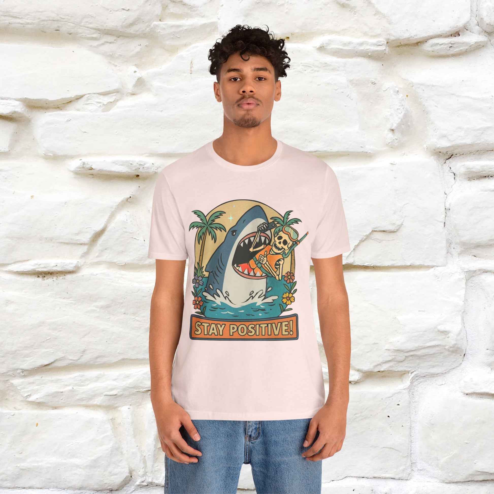 "Stay Positive" Funny T-shirt |Nunu&Miao Studio - Nunu&Miao Studio