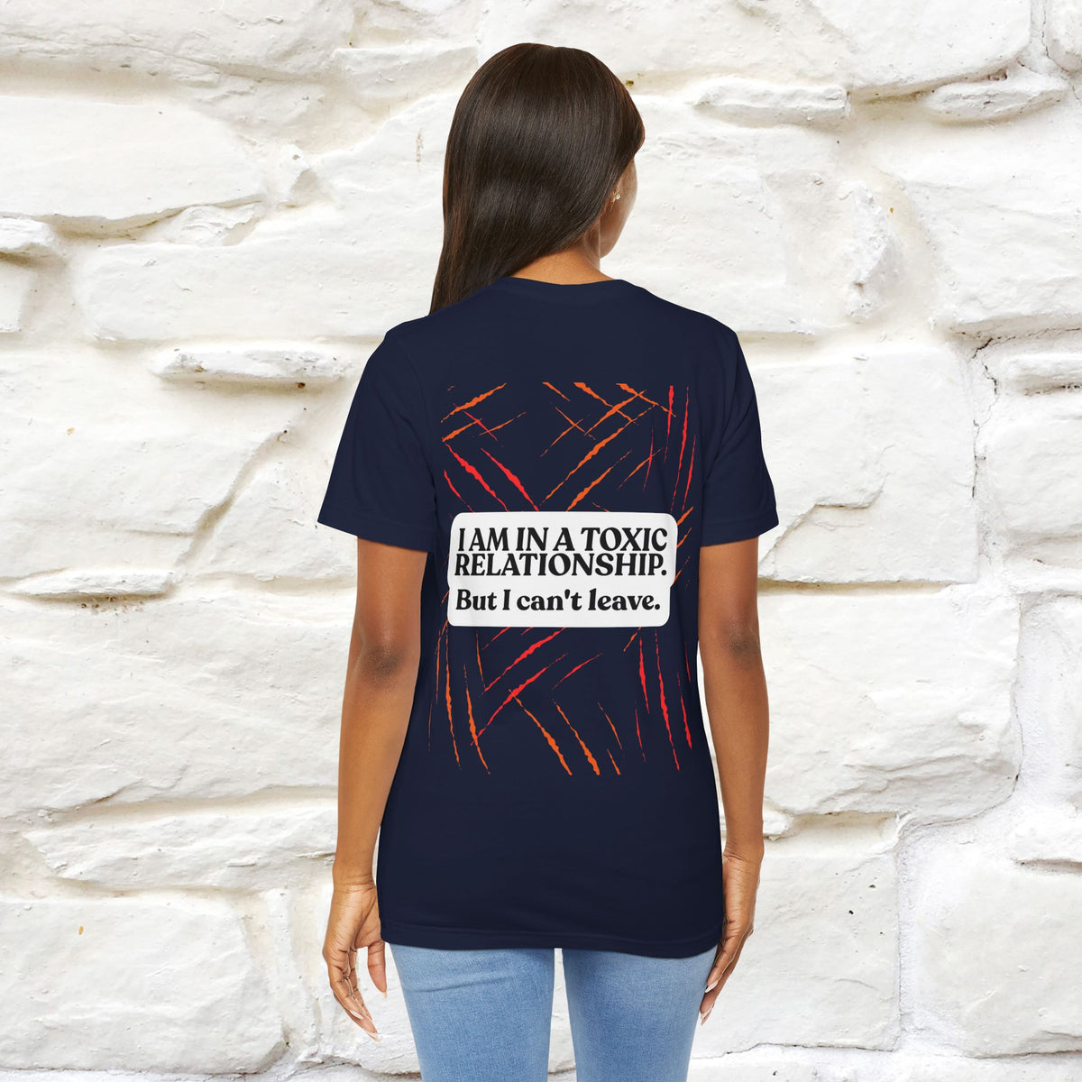 "“I Am in a Toxic Relationship"  Funny Cat T-Shirt | Front & Back Design | Nunu&Miao Studio