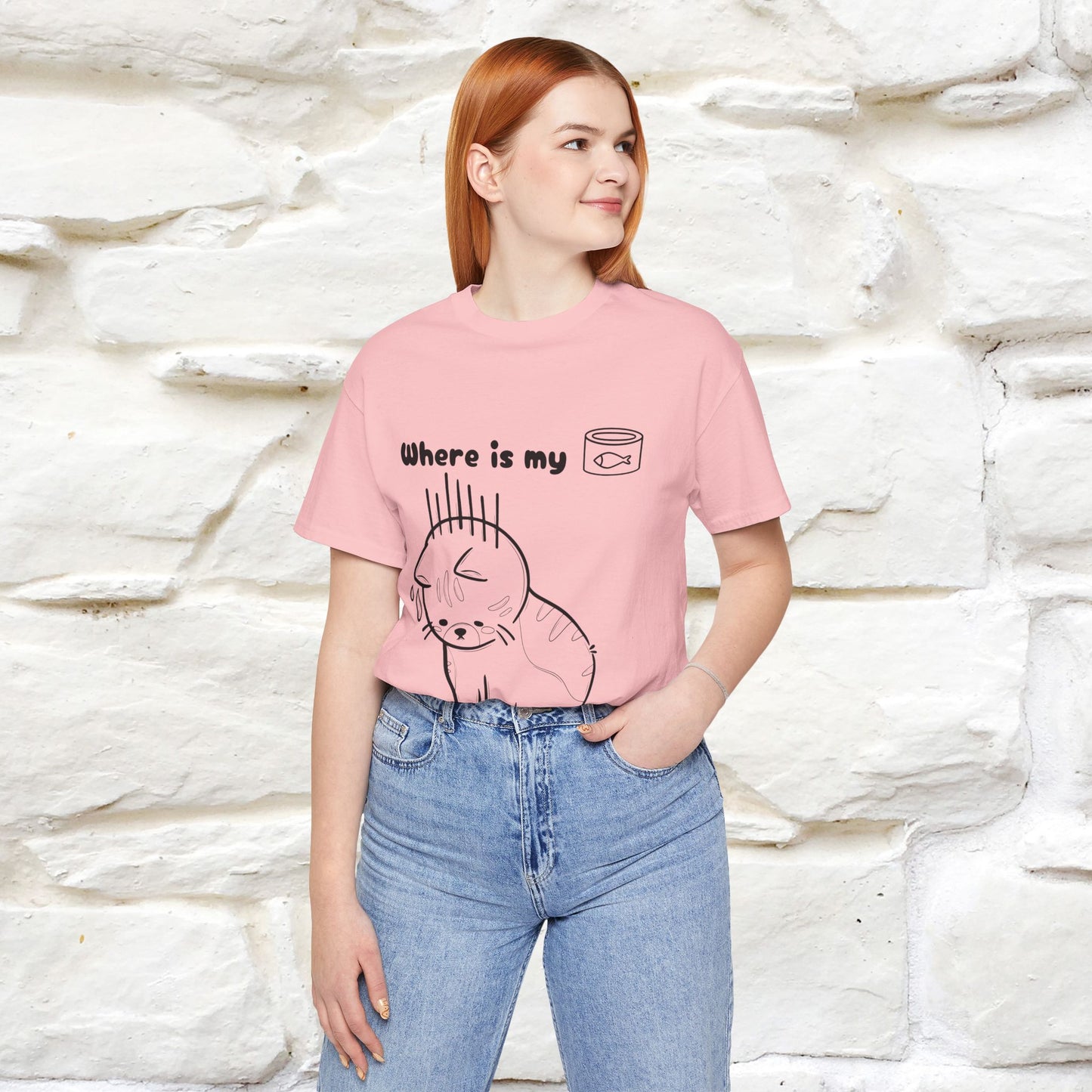 "Where Is My Tuna?" Cat T-Shirt | Nunu&Miao Studio - Nunu&Miao Studio