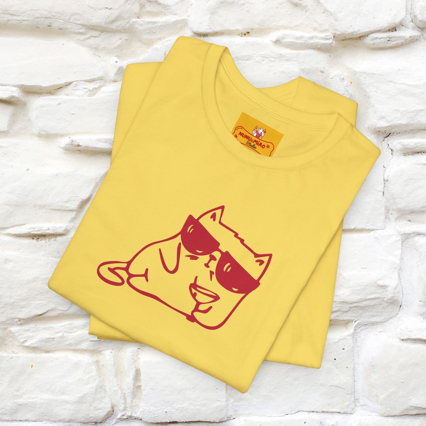 "I’m Happy, Which Often Looks Like Crazy" Cat T-Shirt| Front & Back Design | Nunu&Miao Studio - Nunu&Miao Studio