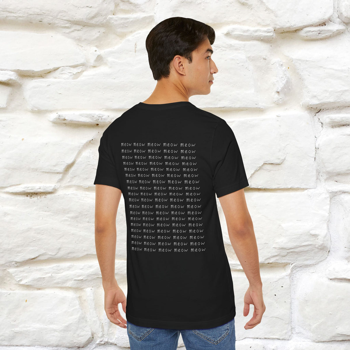 "Meow Meow Meow" Cat T-Shirt | Front & Back Design | Nunu&Miao Studio