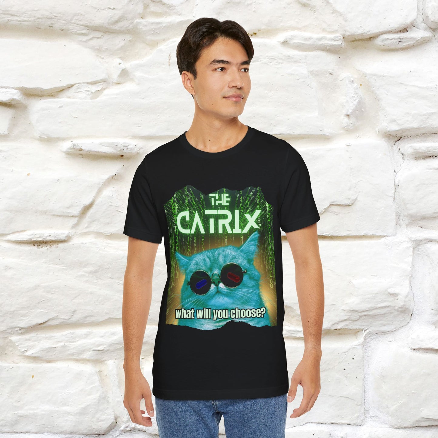 ''The Catrix: What Will You Choose?'' Cat T-Shirt | Nunu&Miao Studio - Nunu&Miao Studio