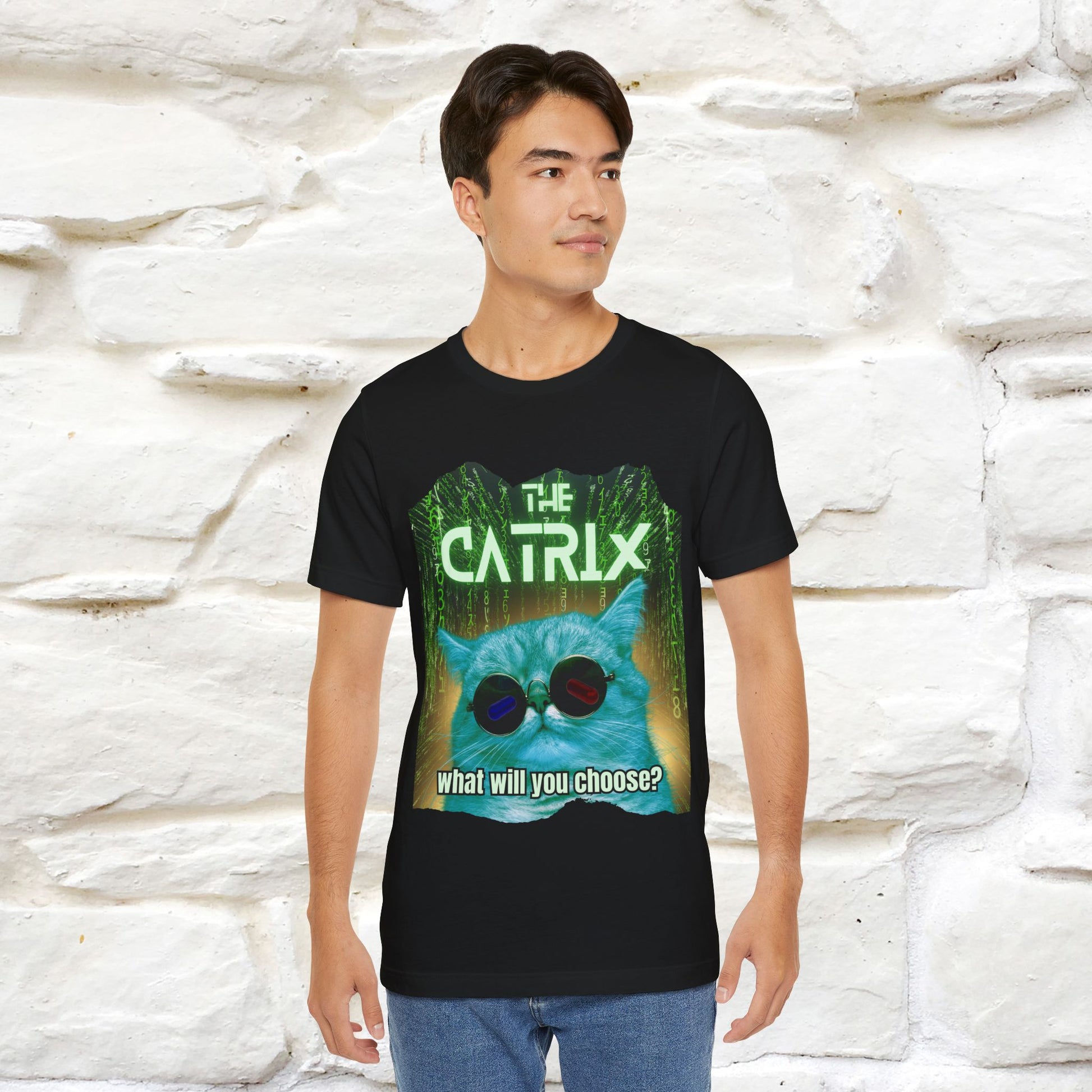 ''The Catrix: What Will You Choose?'' Cat T-Shirt | Nunu&Miao Studio - Nunu&Miao Studio