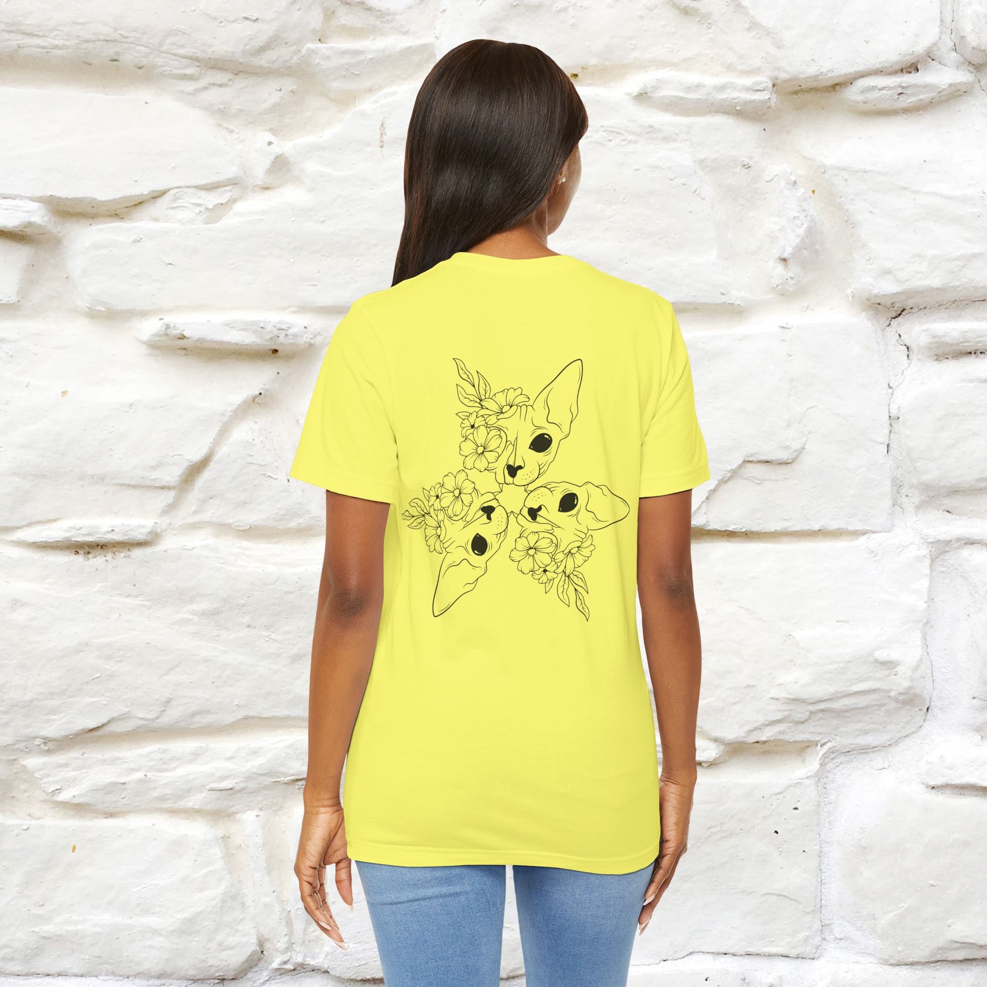 "Trinity'' Cat T-Shirt Front and Back Design | Nunu&Miao Studio - Nunu&Miao Studio