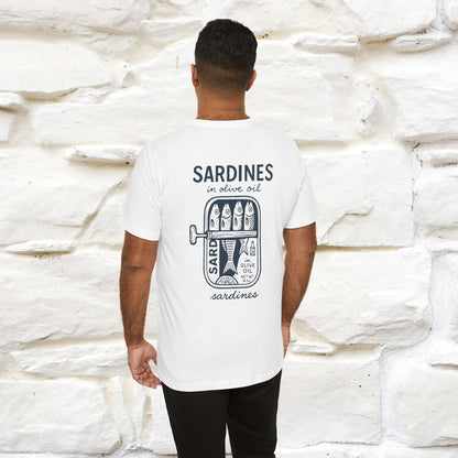 "Sardines In Olive Oil" Cute T-shirt | Front & Back Design|Nunu&Miao Studio