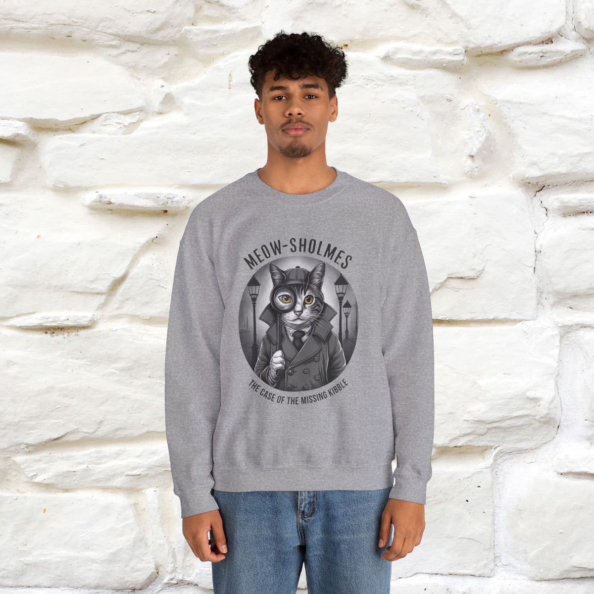 "Meow-sholmes'' |Cat Sweatshirt | Nunu&Miao Studio