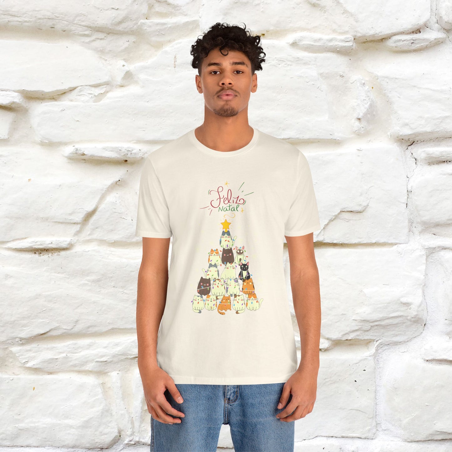"Feliz Natal" Cat T-shirt|Nunu&Miao Studio - Nunu&Miao Studio