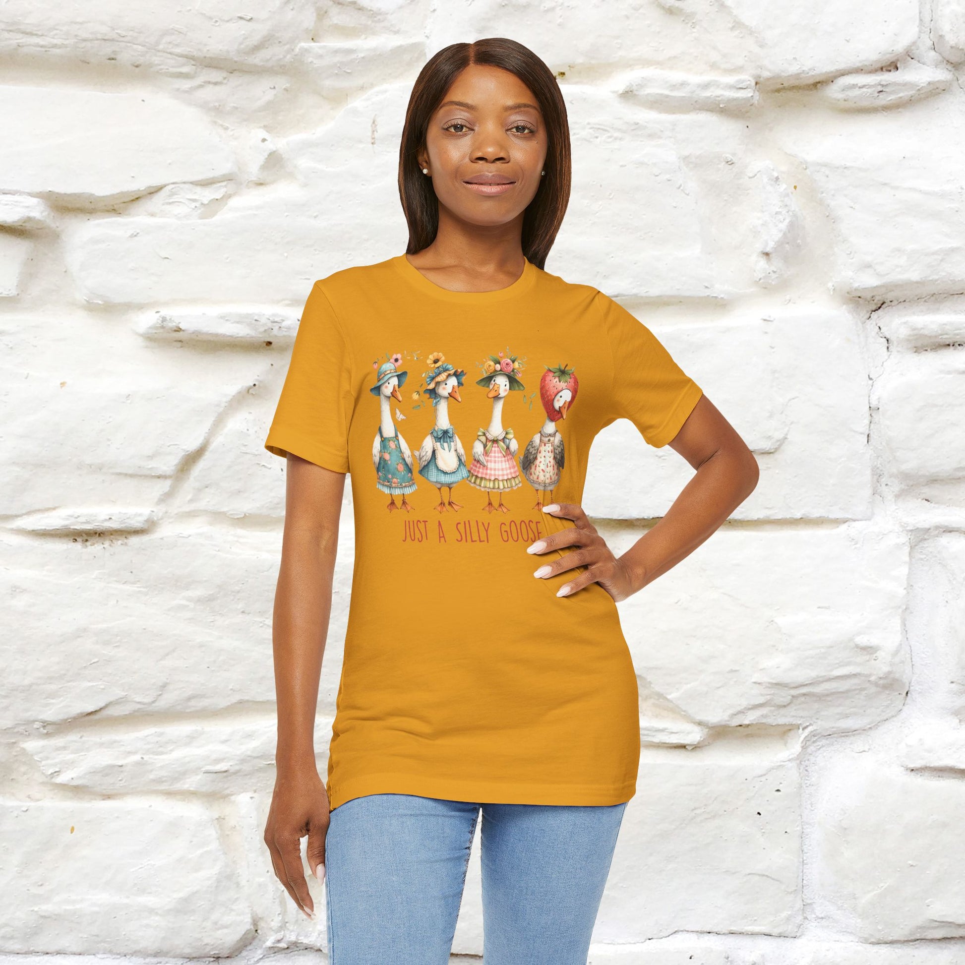 "Just A Silly Goose" Cute T-shirt |Nunu&Miao Studio - Nunu&Miao Studio