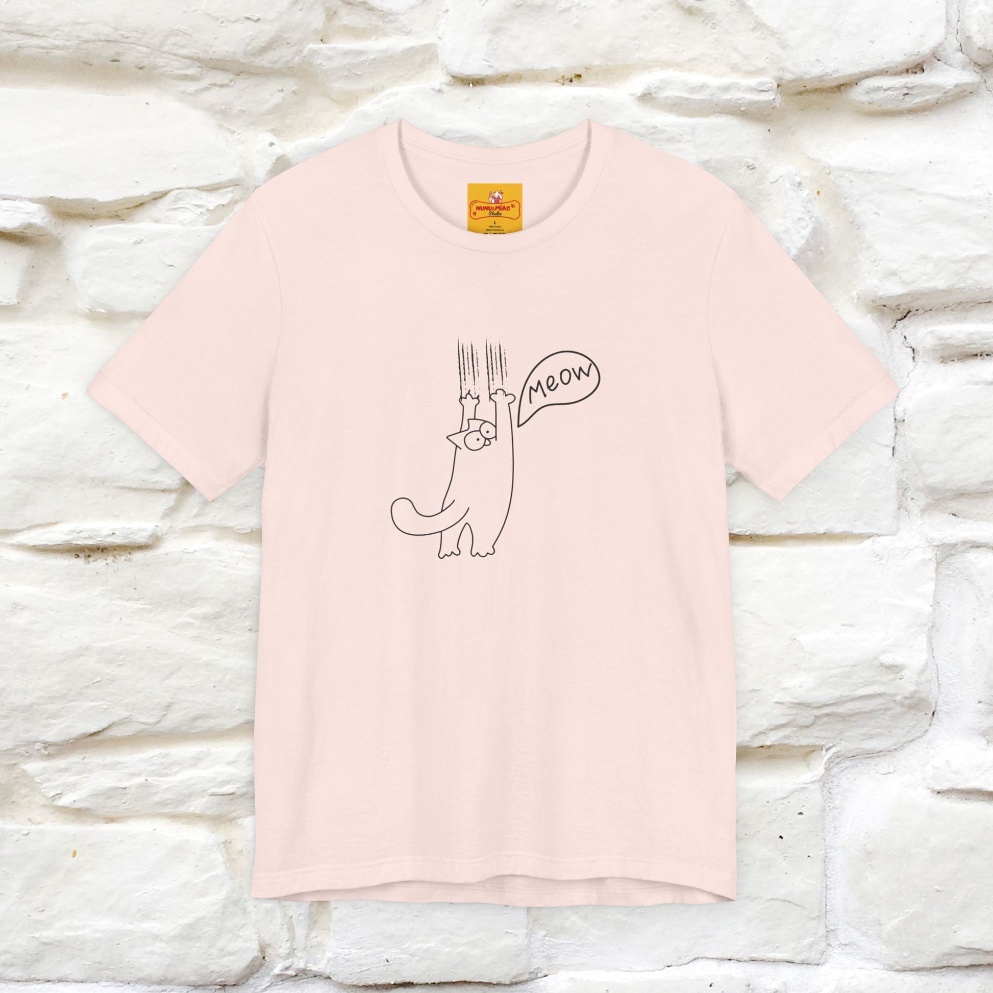 "Meow Meow Meow" Cat T-Shirt | Front & Back Design | Nunu&Miao Studio - Nunu&Miao Studio