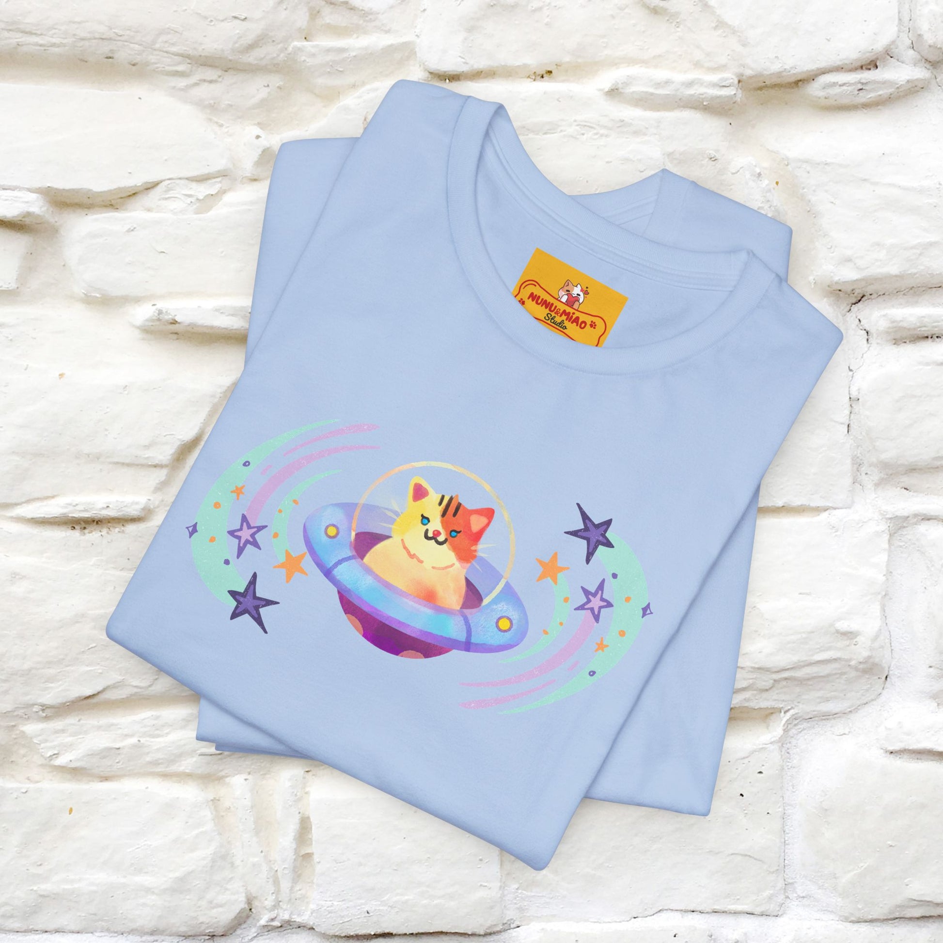 "Stay Positive'' Cat T-Shirt | Front & Back Design | Nunu&Miao Studio - Nunu&Miao Studio