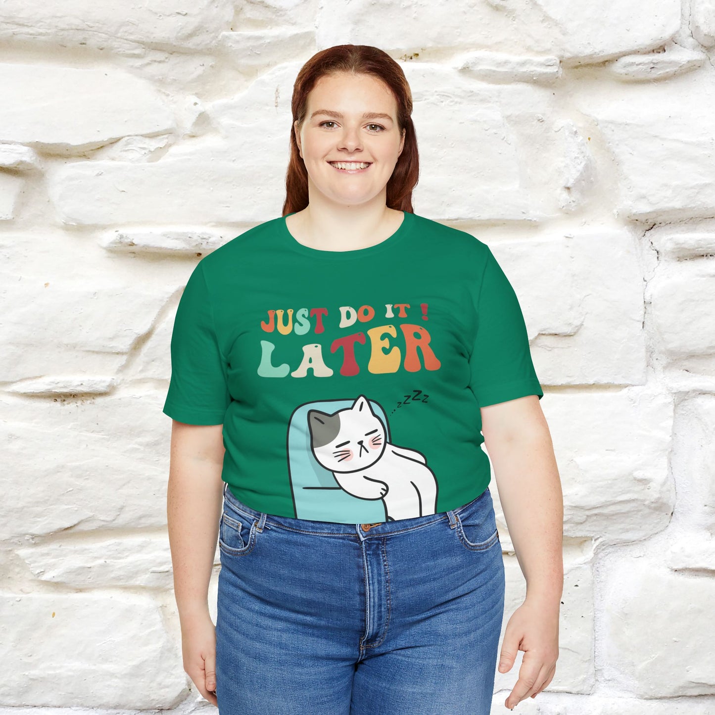 "Just Do It Later" Cat T-shirt |Nunu&Miao Studio - Nunu&Miao Studio