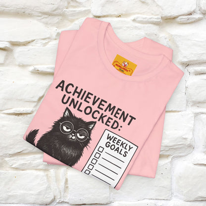 "Achievement Unlocked Bare Minimum." |Cat T-Shirt | Nunu&Miao Studio