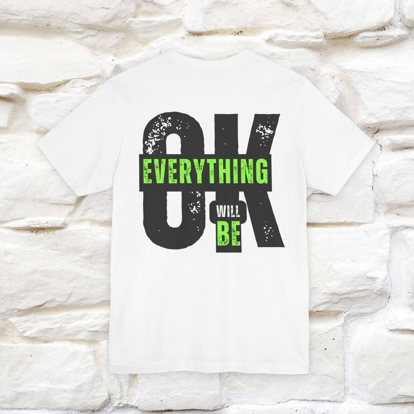 ''Everything Will Be Ok '' Cat T-Shirt Front and Back Design | Nunu&Miao Studio - Nunu&Miao Studio