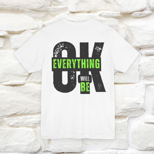 ''Everything Will Be Ok '' Cat T-Shirt Front and Back Design | Nunu&Miao Studio - Nunu&Miao Studio