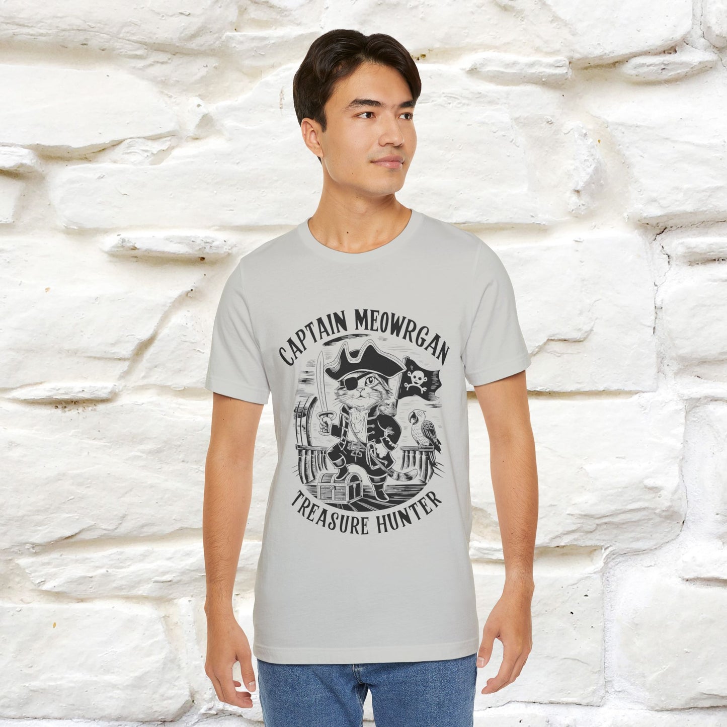 Captain Meowrgan Treasure Hunter |  |Cat T-Shirt | Nunu&Miao Studio - Nunu&Miao Studio