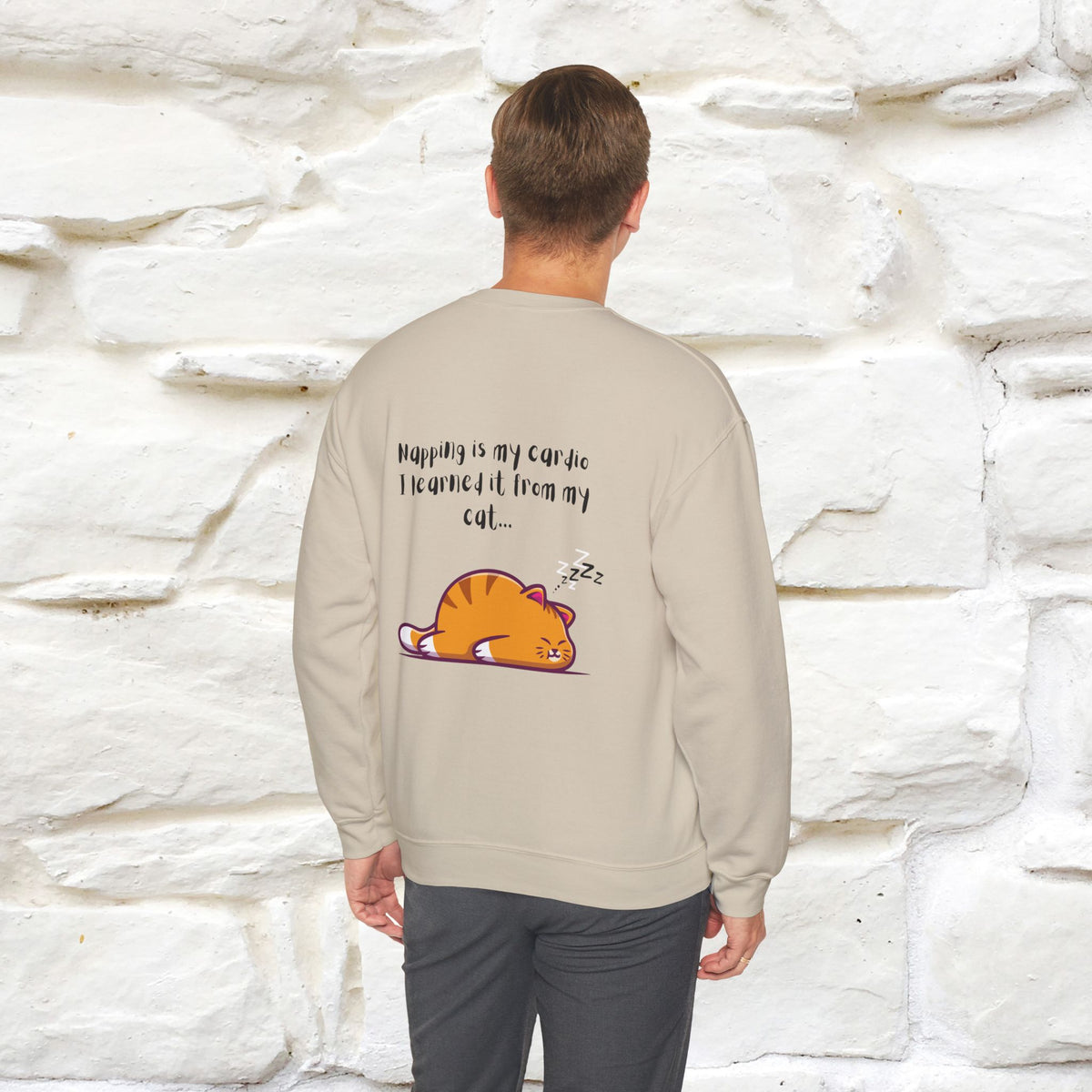 ''Napping Is My Cardio...'' | Cute Cat Sweatshirt | Nunu&Miao Studio