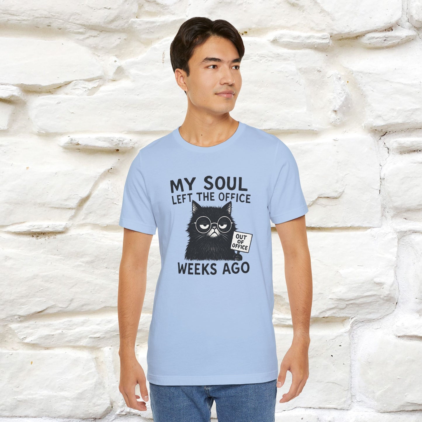 "My Soul Left The Office..." |Funny Cat T-Shirt | Nunu&Miao Studio - Nunu&Miao Studio