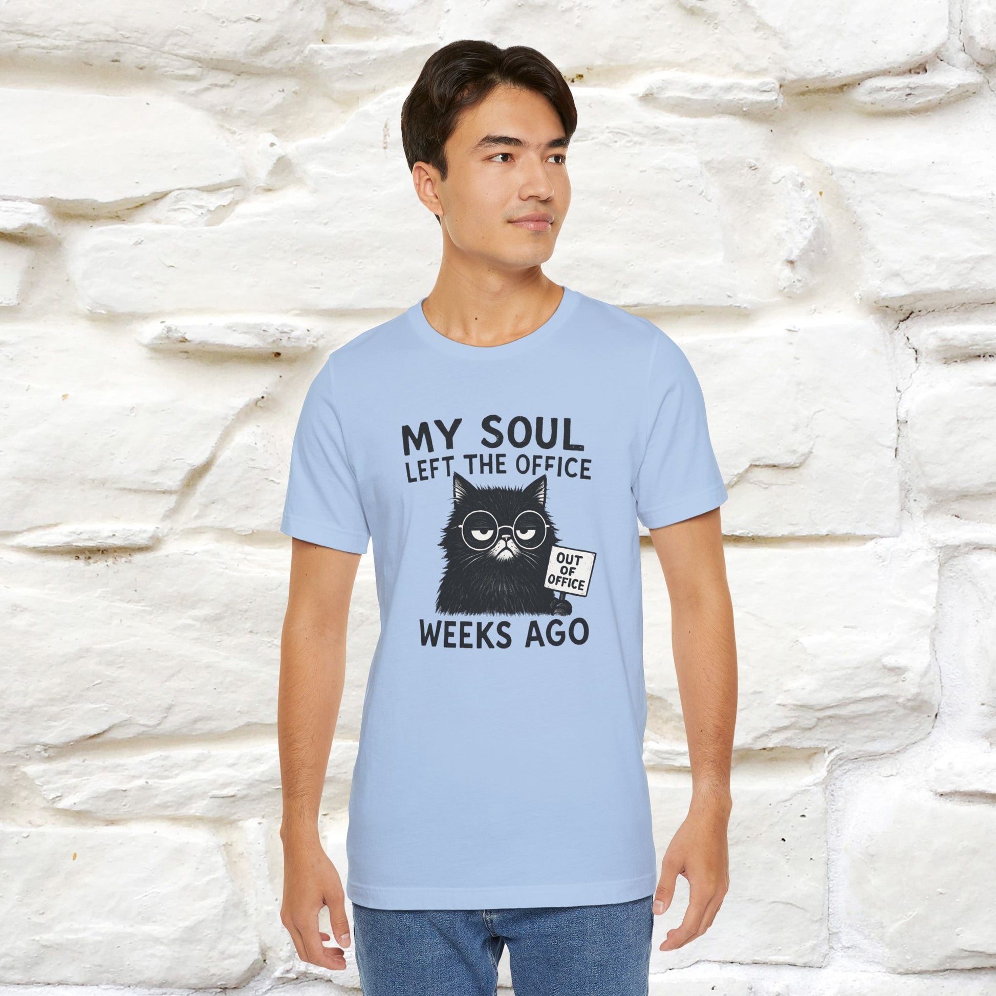"My Soul Left The Office..." |Funny Cat T-Shirt | Nunu&Miao Studio - Nunu&Miao Studio