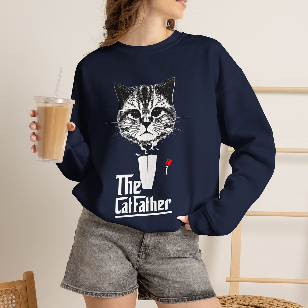 "The Catfather'' |Cat Sweatshirt | Nunu&Miao Studio