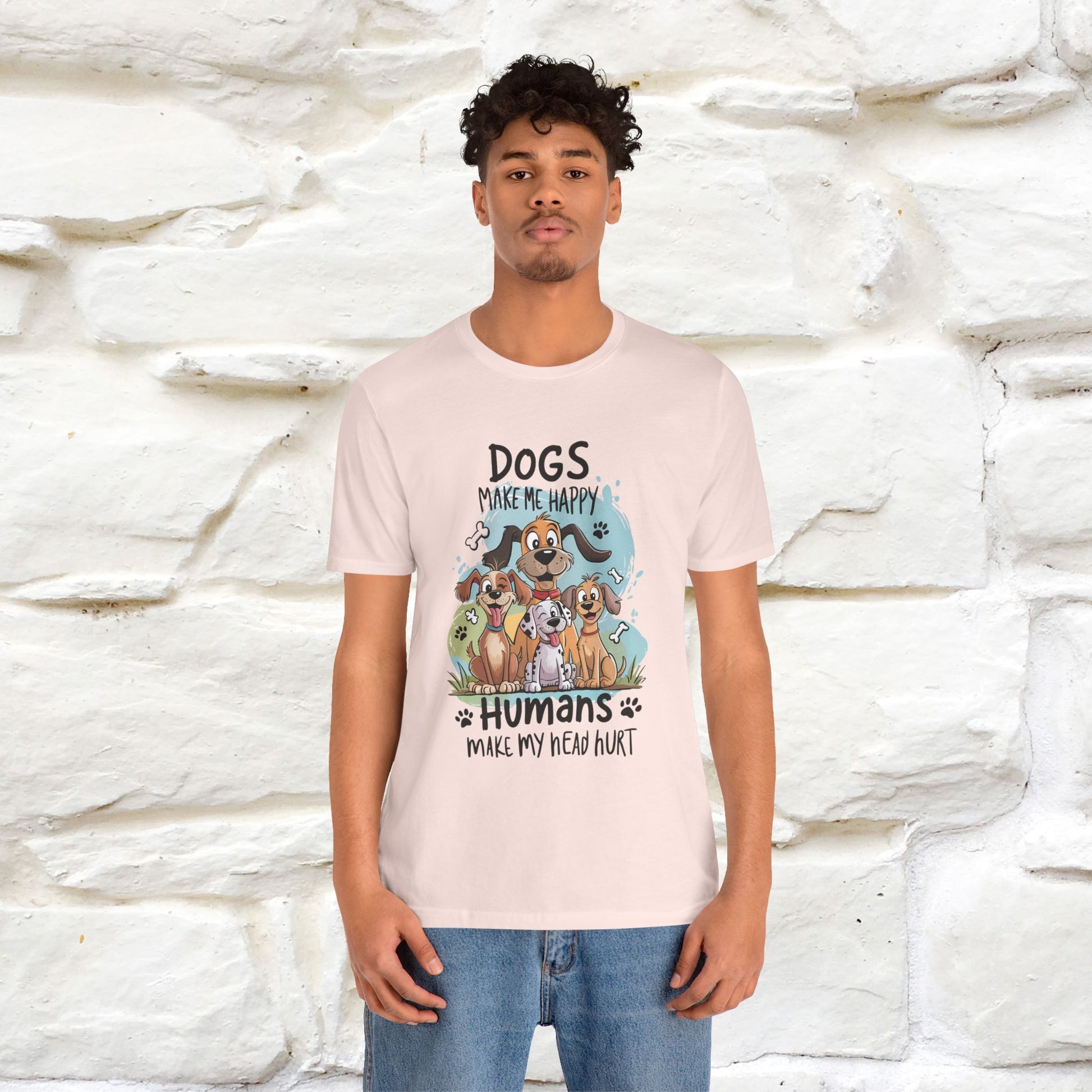 " Dogs Make Me Happy ..."  T-shirt |Nunu&Miao Studio - Nunu&Miao Studio