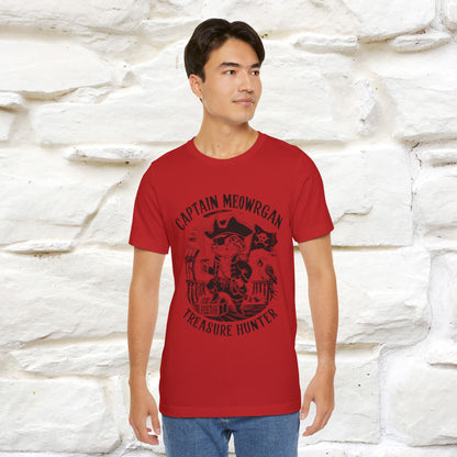 Captain Meowrgan Treasure Hunter |  |Cat T-Shirt | Nunu&Miao Studio - Nunu&Miao Studio