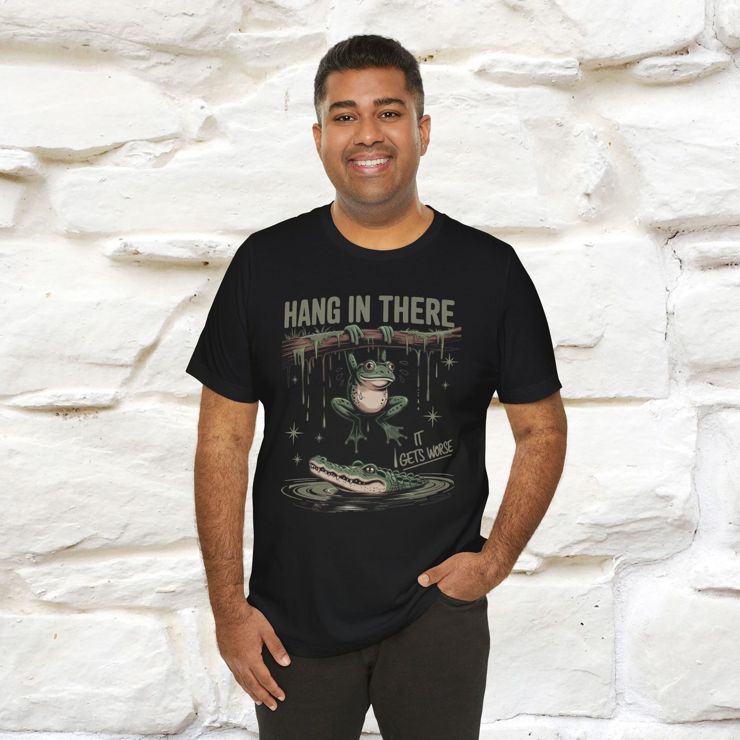 "Hang In There" Funny T-shirt |Nunu&Miao Studio - Nunu&Miao Studio