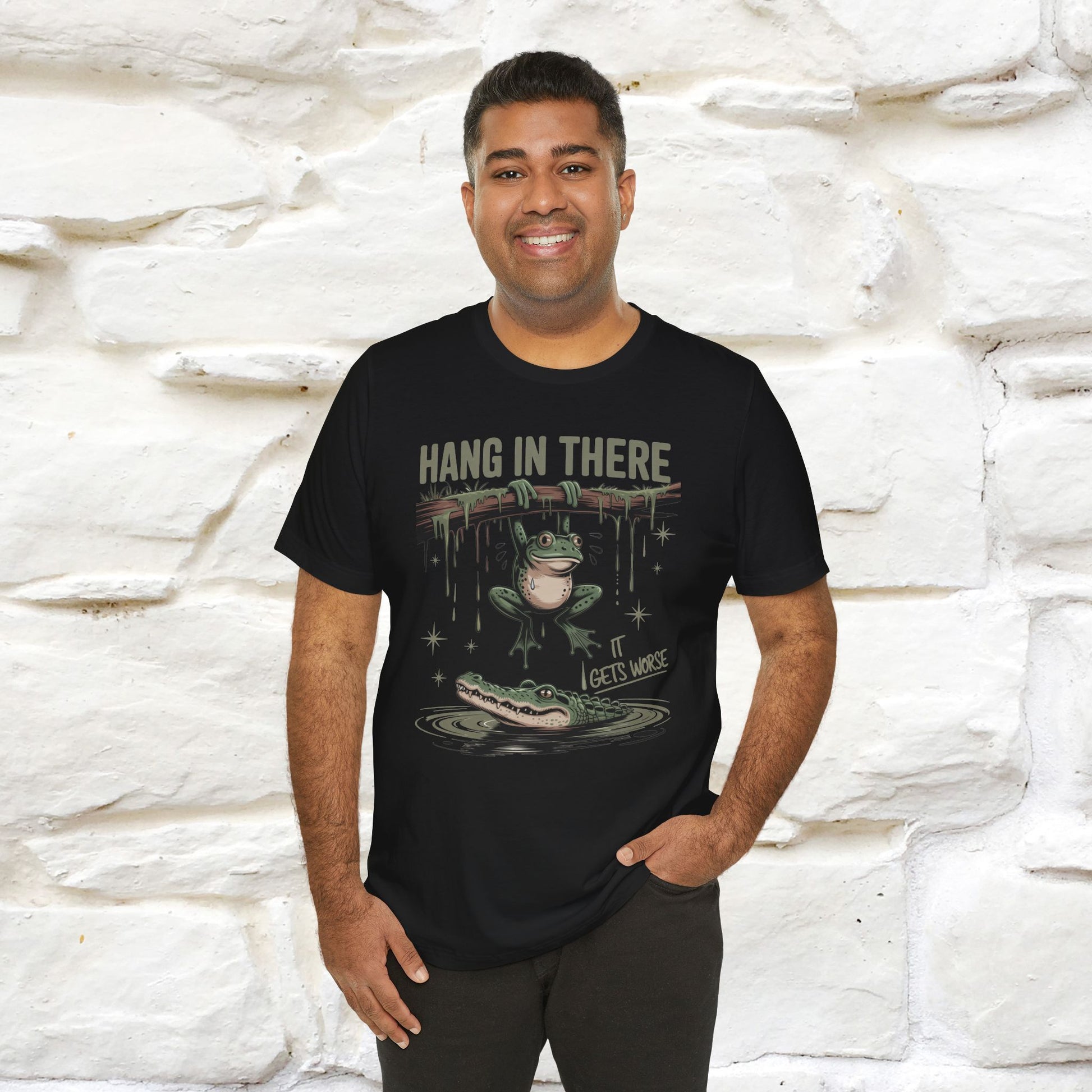 "Hang In There" Funny T-shirt |Nunu&Miao Studio - Nunu&Miao Studio