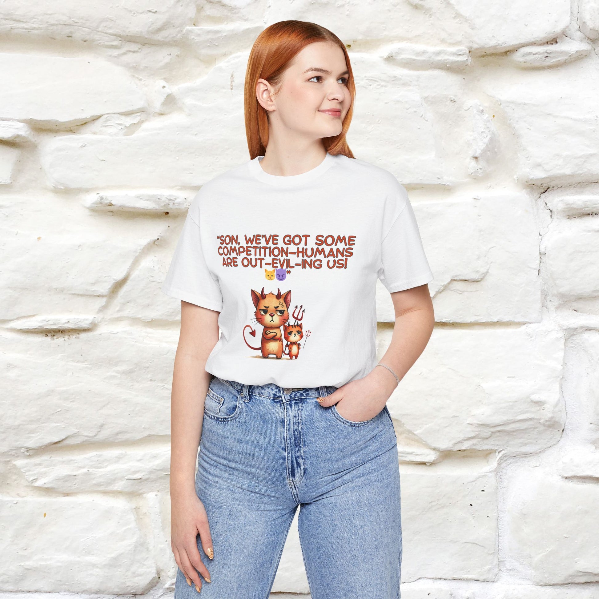 "Humans Are Out-Evil-Ing Us." Cat  T-shirt |Nunu&Miao Studio - Nunu&Miao Studio