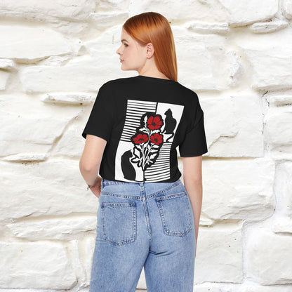 ''Modern Shapes'' Cat T-Shirt Front and Back Design | Nunu&Miao Studio - Nunu&Miao Studio