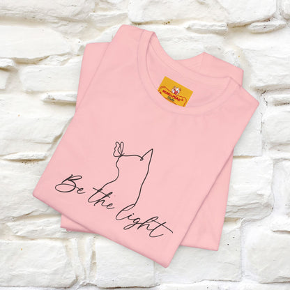 "Be The Light" Cat T-Shirt | Front & Back Design | Nunu&Miao Studio - Nunu&Miao Studio