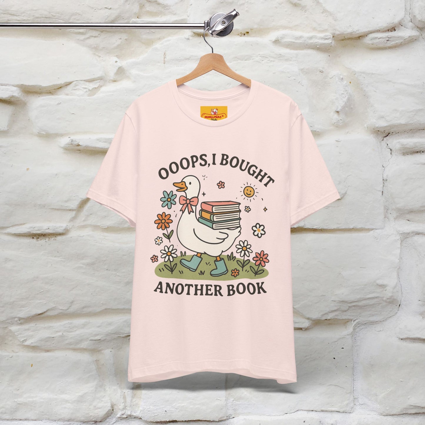 "Oooops I Bought Another Book" Funny Goose T-shirt |Nunu&Miao Studio - Nunu&Miao Studio