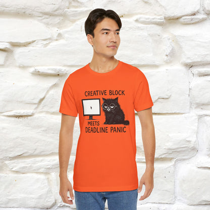 "Creative Block Meets Deadline..." |Cat T-Shirt | Nunu&Miao Studio - Nunu&Miao Studio