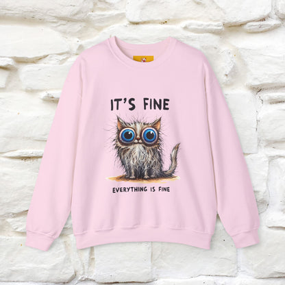 "It's Fine'' |Cat Sweatshirt | Nunu&Miao Studio