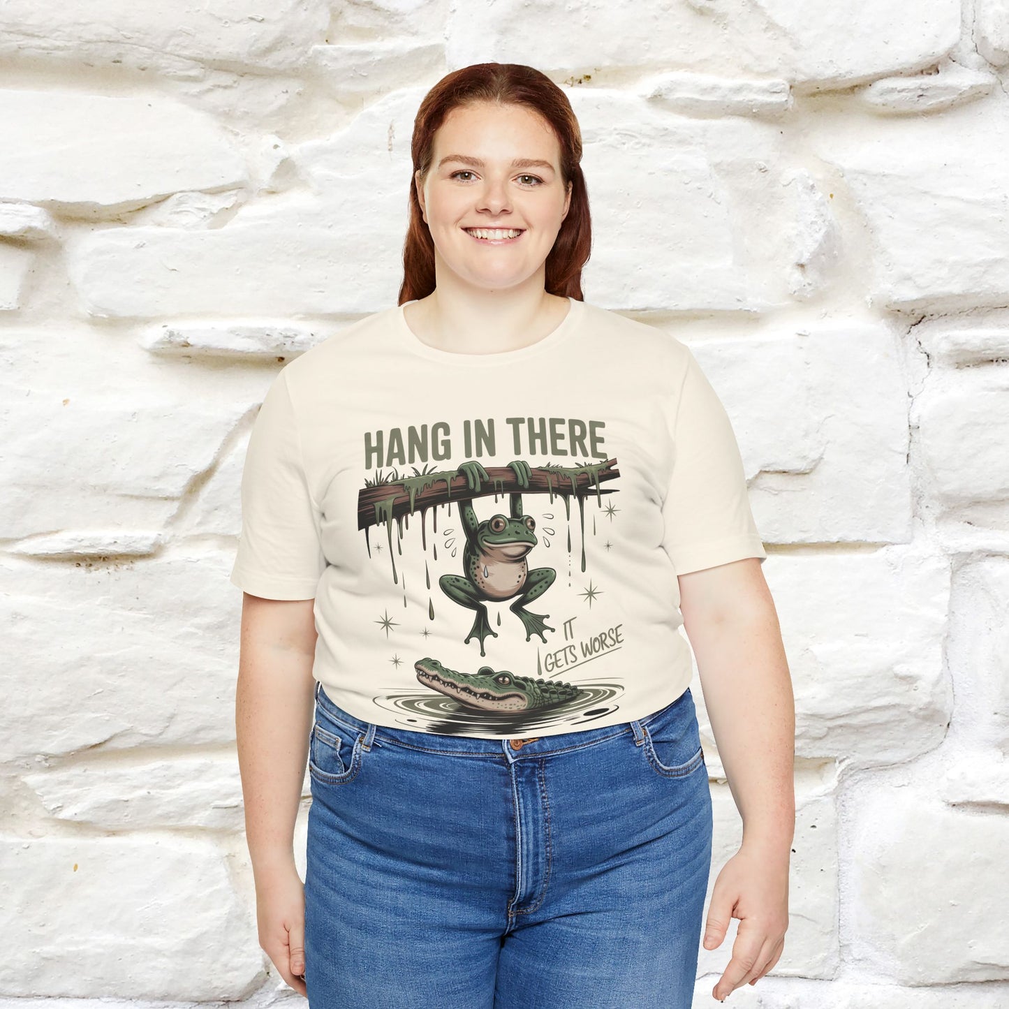 "Hang In There" Funny T-shirt |Nunu&Miao Studio - Nunu&Miao Studio