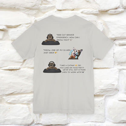 ''911 Emergency'' | Front & Back Design | Cat T-Shirt | Nunu&Miao Studio - Nunu&Miao Studio