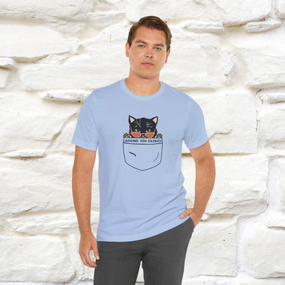 ''Judging You Silently'' | Cat T-Shirt for Men | Nunu&Miao Studio - Nunu&Miao Studio