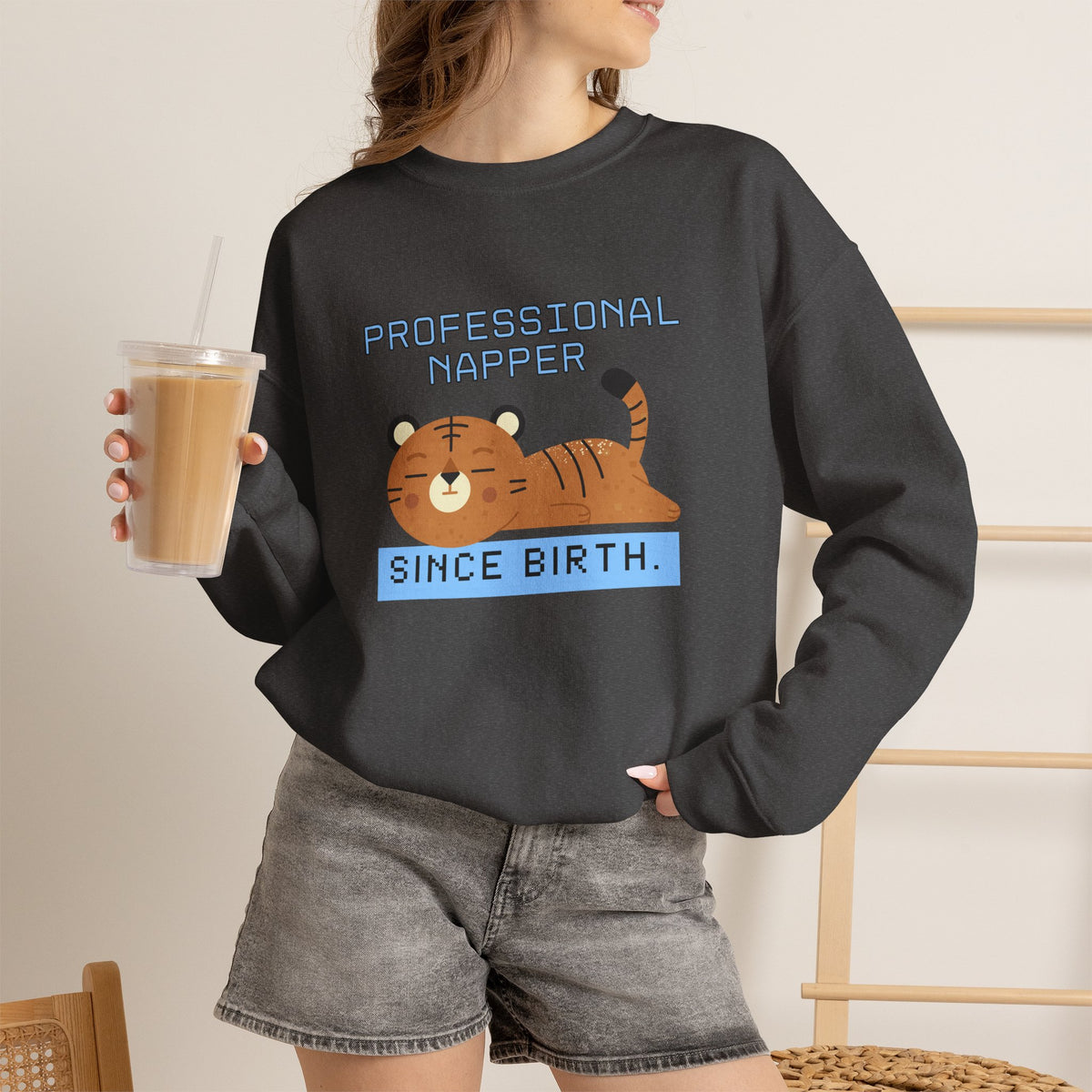 ''Professional Napper Since Birth'' |Cat Sweatshirt | Nunu&Miao Studio