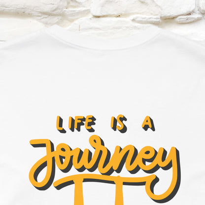 "Life Is A Journey'' Cat T-Shirt | Front & Back Design | Nunu&Miao Studio - Nunu&Miao Studio