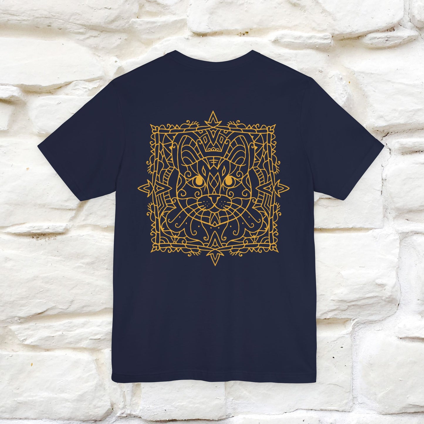 "Mandala Cat'' Cat T-Shirt Front and Back Design | Nunu&Miao Studio - Nunu&Miao Studio