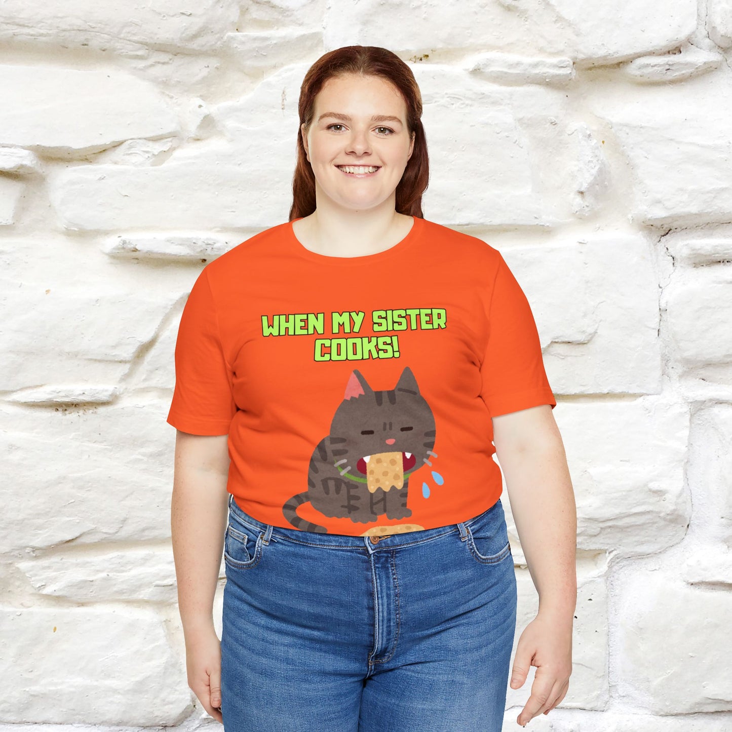 "When My Sister Cooks" Funny Cat  T-shirt |Nunu&Miao Studio - Nunu&Miao Studio